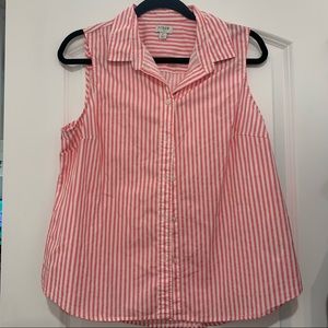 J. Crew Factory sleeveless button-up shirt in signature fit